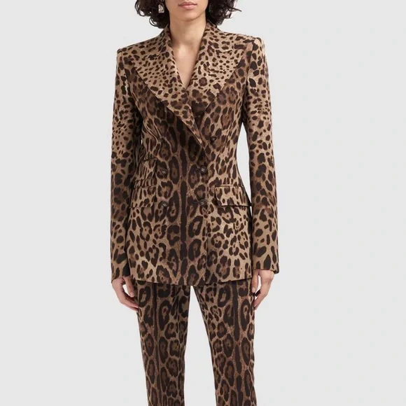 Dolce & Gabbana leopard printed doble breasted jacket size EU 48 NWT - Picture 2 of 7